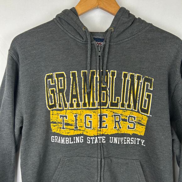 Jansport Grambling State Full Zip Fleece Hoodie Sweatshirt Gray Women's Size S - Picture 2 of 9
